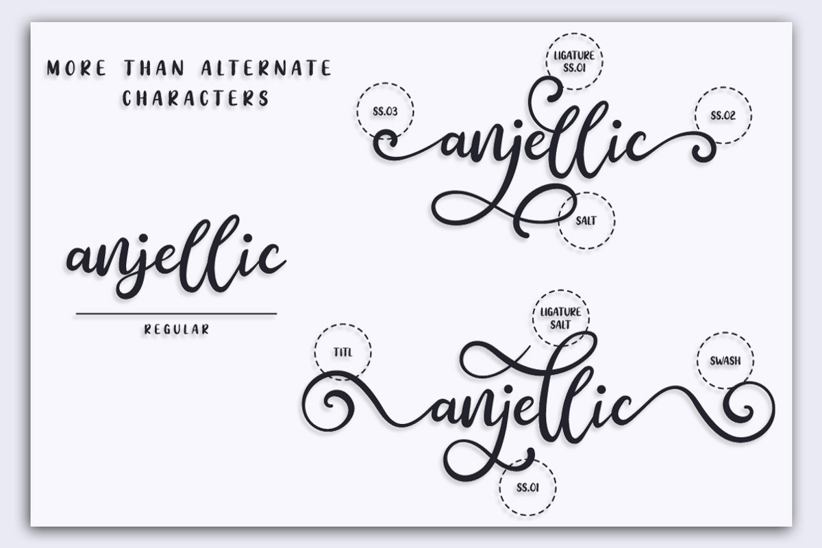 Anjellic // Font Duo & Extras preview 2
