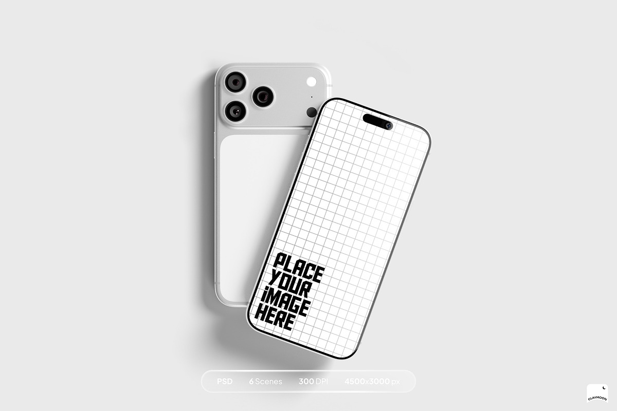 iPhone 17 Pro Mockup 6 Scenes, an iPhone Mockup by Claymoon Lab (Photo 5 of 13)