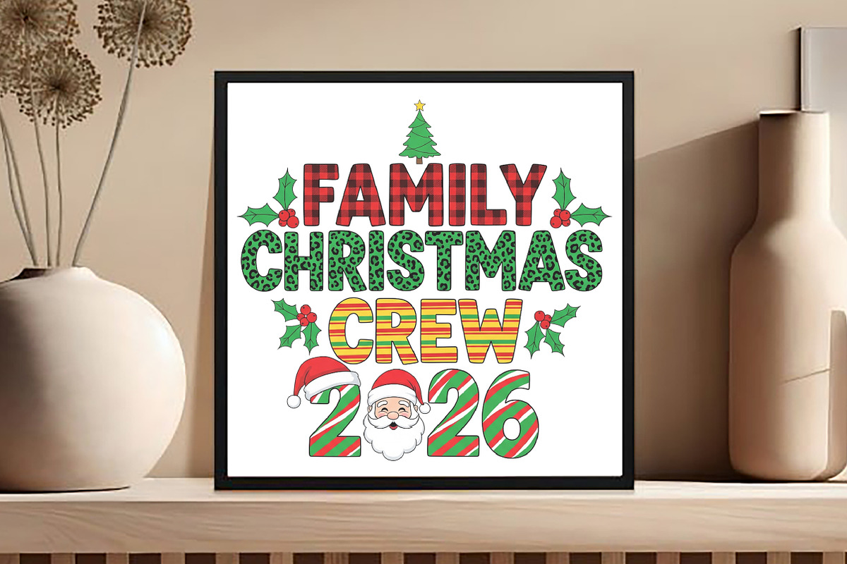 Retro Family Christmas Crew 2026 Png, an Illustration by Black Bird Studio (Photo 4 of 4)