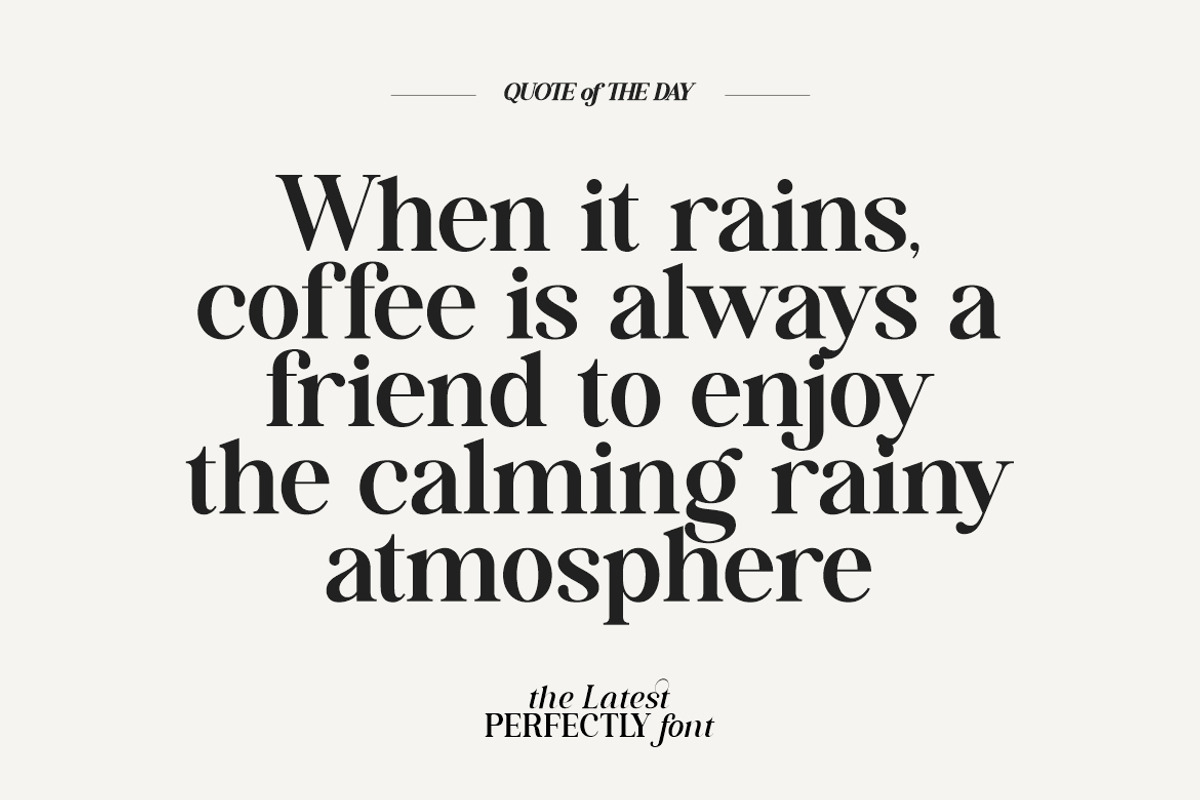 Latest Perfectly Serif Font, a Serif Font by HansCo Studio (Photo 9 of 11)