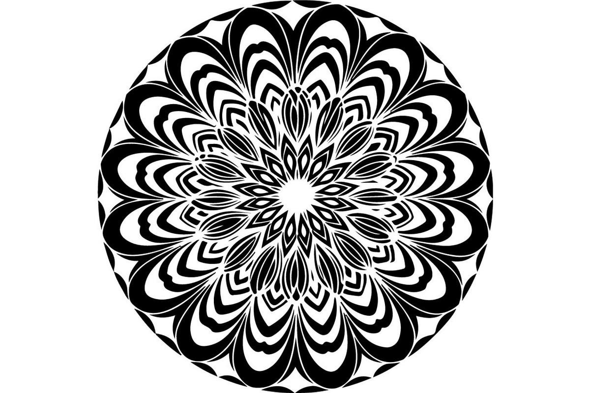 Black Floral Mandala Vector Bundle, a Decorative Illustration by Designer_Momina (Photo 21 of 21)
