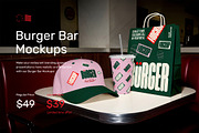 Burger Mockups - Bar Scenes, a Packaging Mockup by Mr.Mockup™ (Thumbnail 2 of 13)
