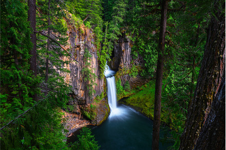 Toketee Falls in Douglas County, a Nature Photo by Nick Fox