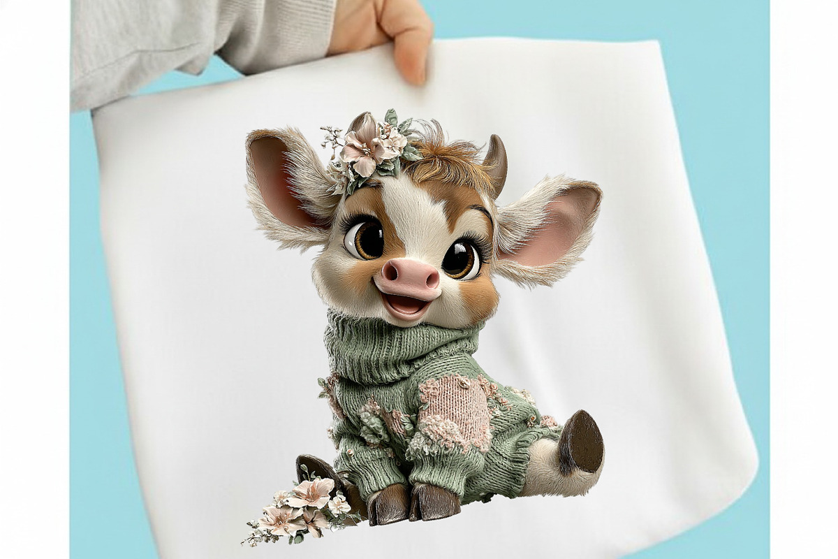 Whimsical Baby Animals in Sweaters, an Illustration by designcity5 (Photo 3 of 5)