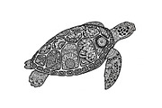 Mandala Sea Turtle SVG Bundle, an Illustration by yasushie (Thumbnail 3 of 31)