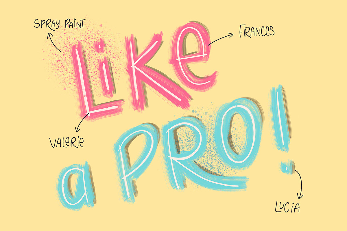Classy Lettering Brushes Procreate, a Brush Add-On by Honey & Jazz Co. (Photo 2 of 7)