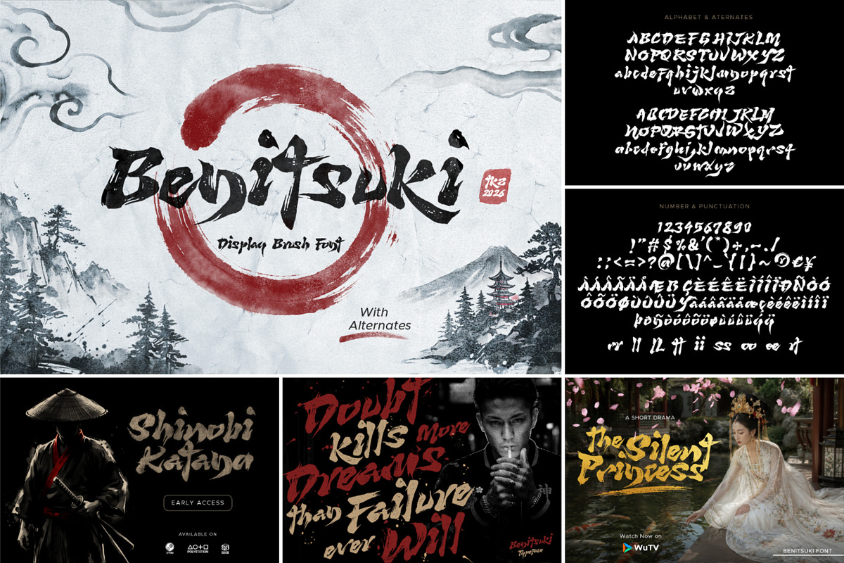 Japan Brush Style Font Bundle, a Handwritten Font by tkzgraphic (Photo 15 of 15)
