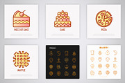 Bakery | 16 Thin Line Icons, an Outline Icon by Alex Blogoodf (Thumbnail 6 of 7)