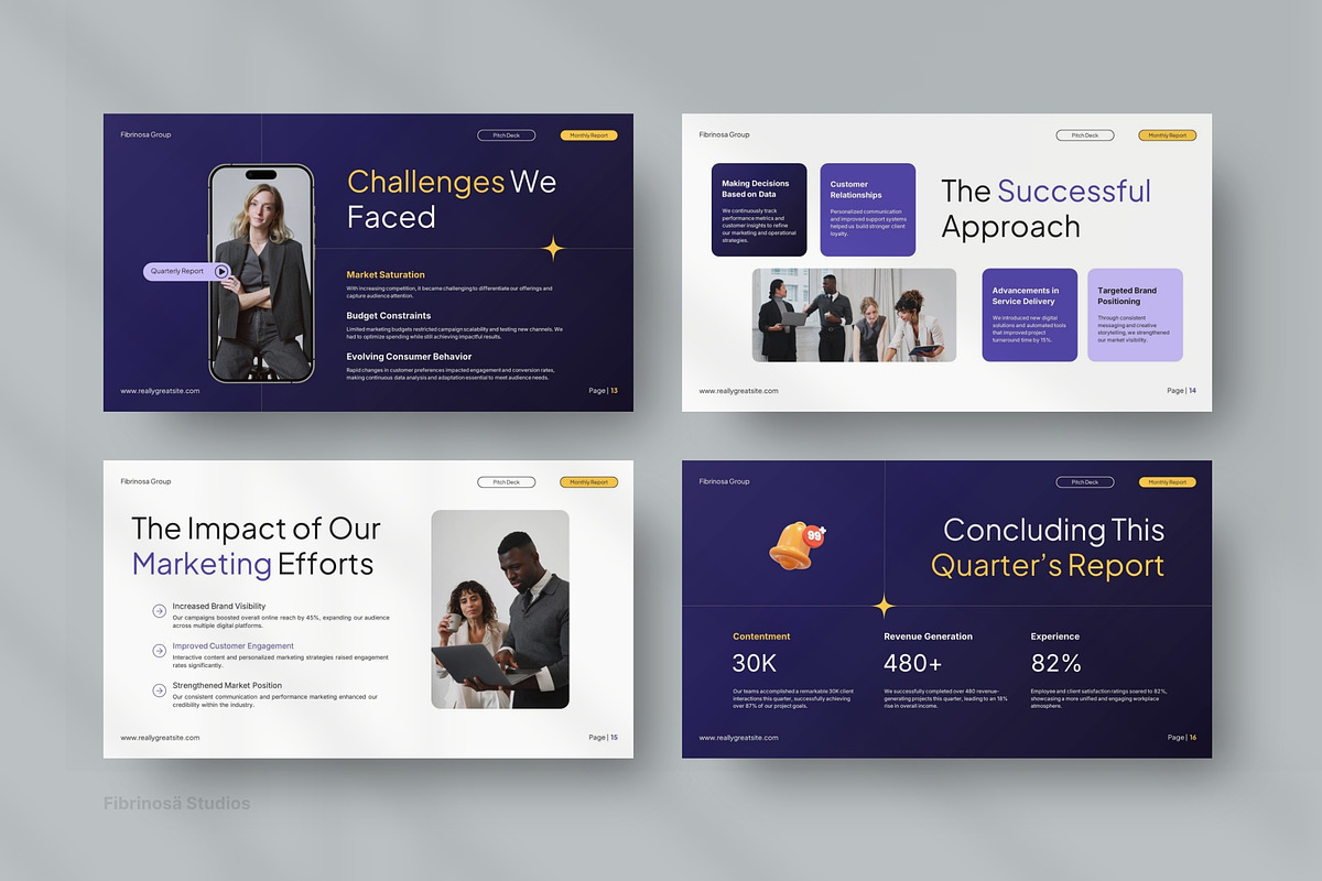 Business Review Presentation Deck, a Presentation Template by FIBRINOSÄ (Photo 3 of 6)