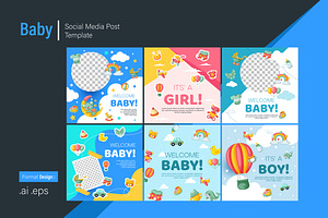 Baby Promotion Set, a Social Media Template by shin_std