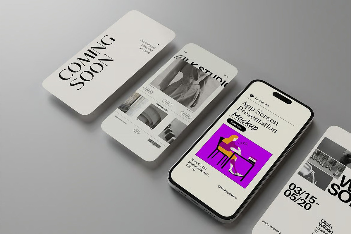 Phone Screen Presentation Mockup, a Device Mockup by zippypixelstudio (Photo 7 of 7)