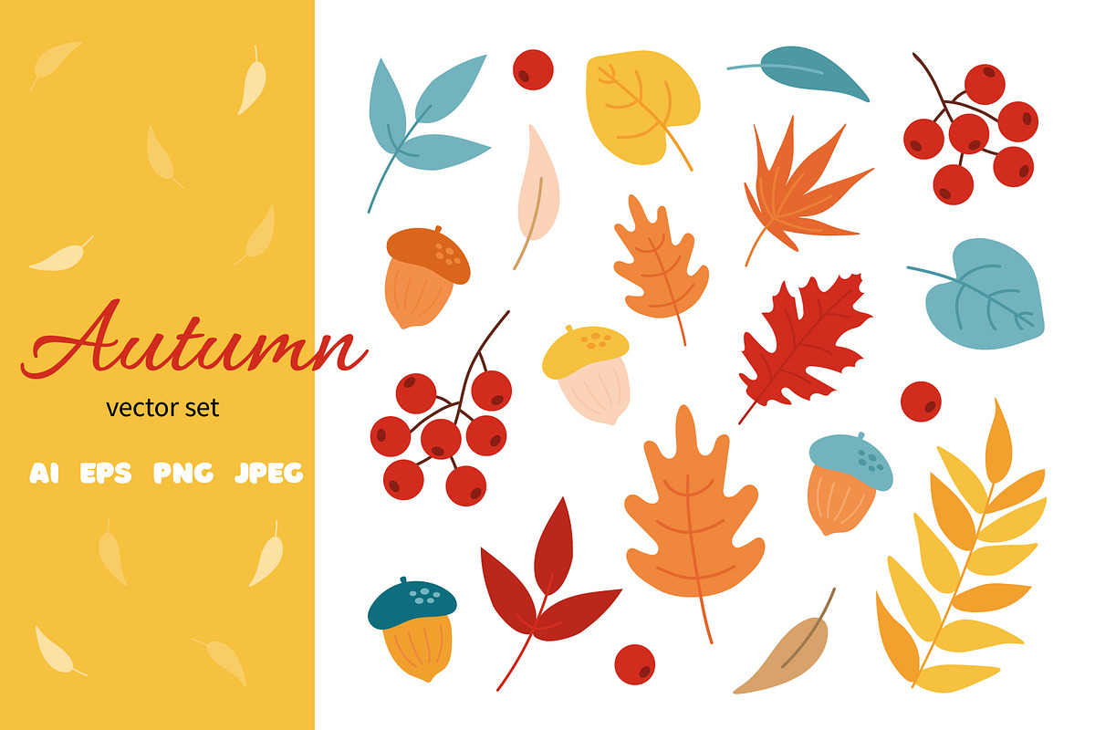 Autumn collection. Fall Leaves PNG, an Illustration by Mila_art (Photo 1 of 2)