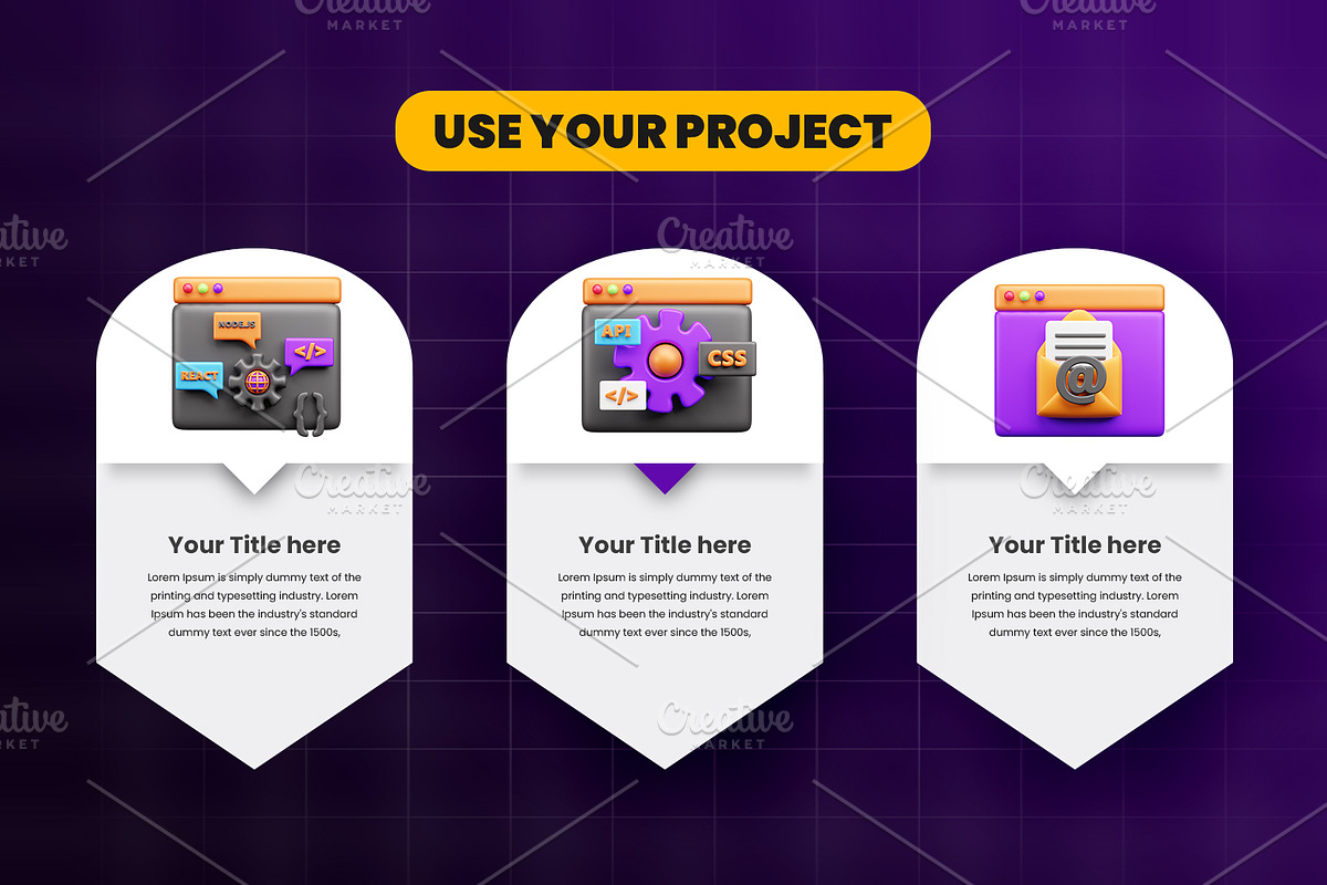 Design 3d Icon Pack, an Object 3D Model by Ui Stock (Photo 6 of 6)