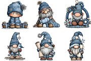 Adorable Blue Christmas Gnome, an Illustration by DreamArtGraphic (Thumbnail 2 of 4)