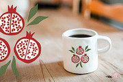 Pomegranate Fruit Clipart Set, an Object Graphic by Alena Koval (Thumbnail 8 of 16)