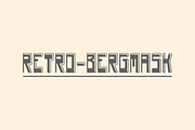 Retro Bergmask, a Sans Serif Font by 3ab2ou (Thumbnail 1 of 3)