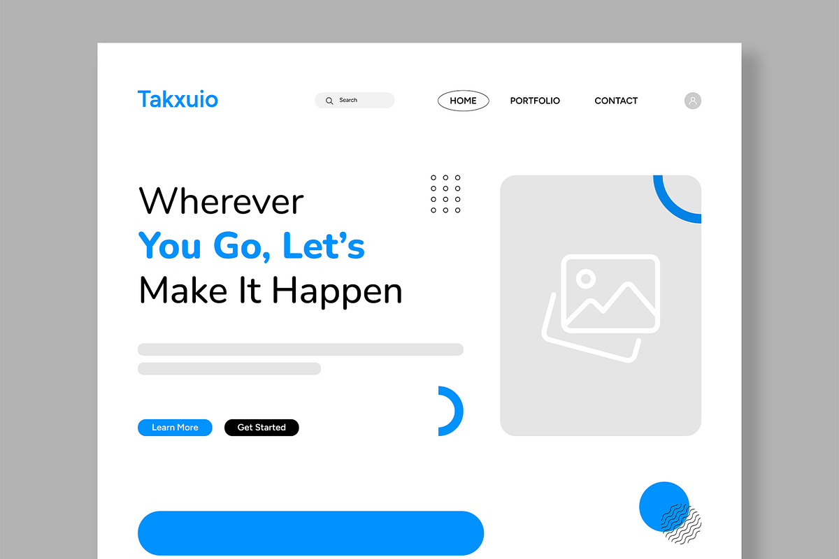 Wireframe Landing Page Layout, a Landing Page Template by ContestDesign (Photo 2 of 6)