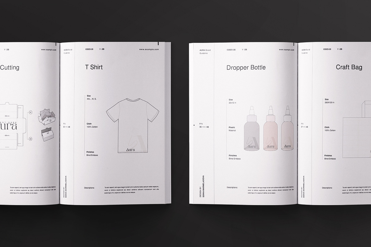 AURA | Brand Guidelines Template, a Brochure Template by ArtisanaAura (Photo 14 of 20)