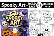 Spooky Art Bold and Easy Coloring, a Seasonal Illustration by Coco Bloom (Thumbnail 1 of 3)