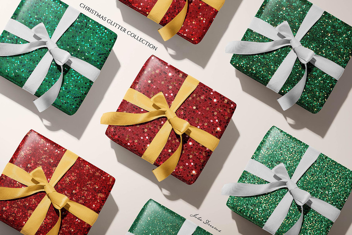 Christmas Glitter Seamless Textures, a Texture Graphic by Julia Dreams (Photo 2 of 7)
