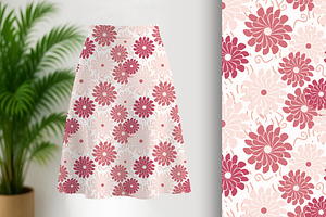 Pink Mums Seamless Pattern, a Pattern Graphic by Sharon Schwalbe