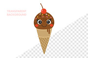 Cute Ice Cream Illustration, a Food Illustration by ⋒DesignECShop⋒ (Thumbnail 2 of 3)
