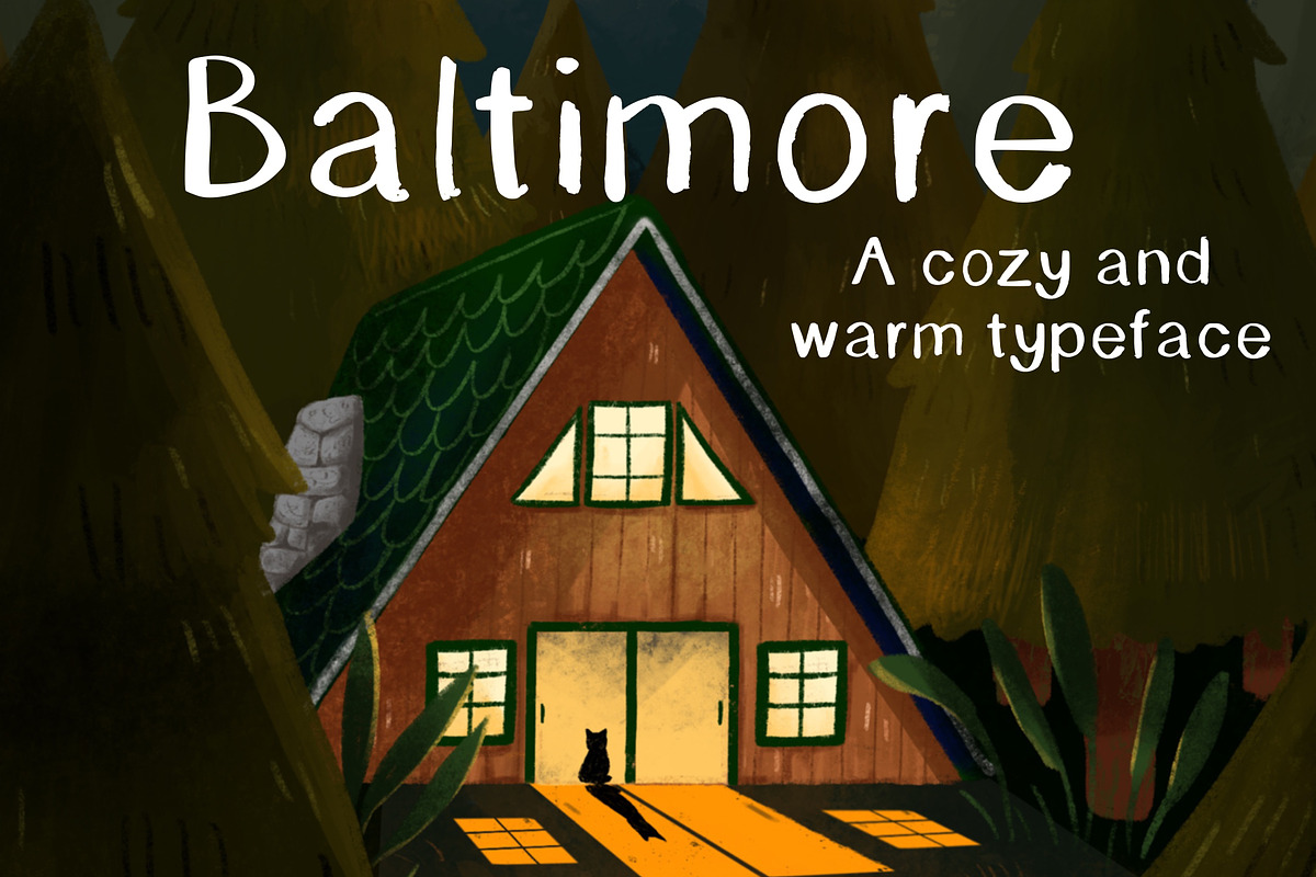 'Baltimore' cozy warm font, a Serif Font by Brunch Club Design (Photo 3 of 6)