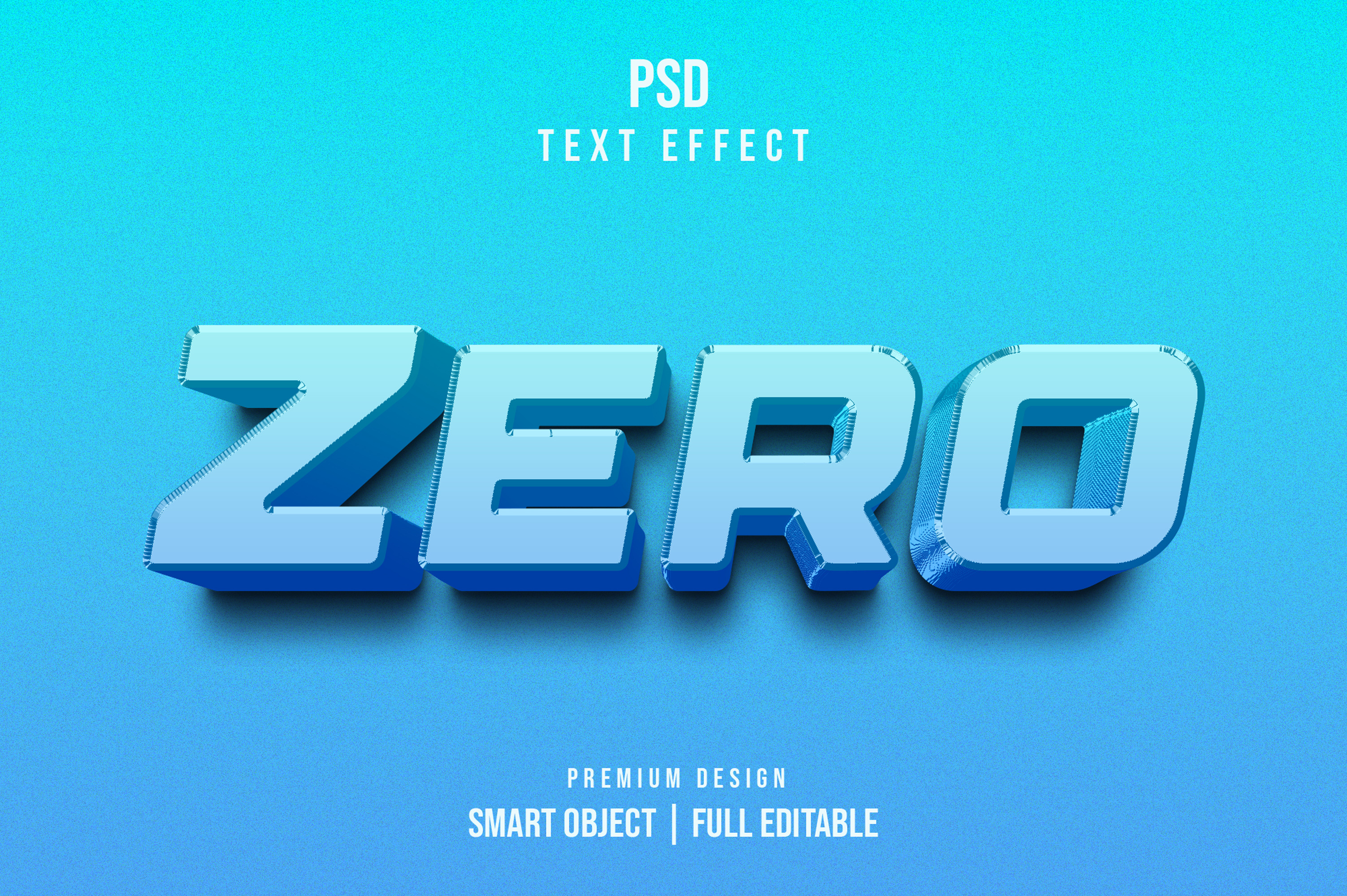 Zero editable 3d text effect, a Layer Style Add-On by himelgfx