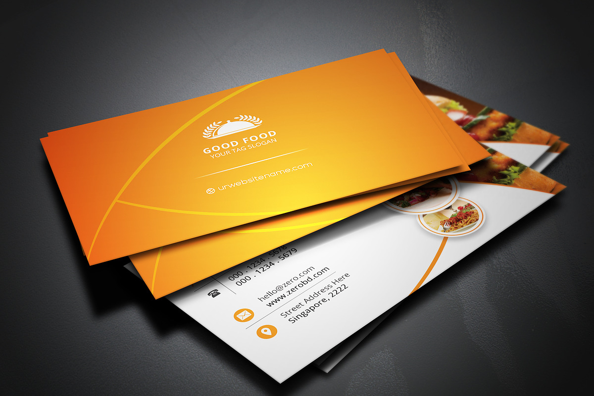Restaurant Business Cards 2 in 1, a Business Card Template by Genereux Art (Photo 6 of 10)