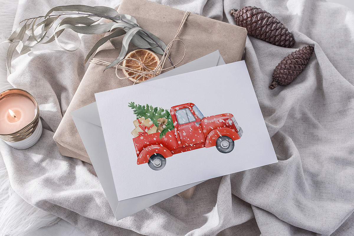 Christmas watercolor clipart set, a Decorative Illustration by Color Hugs Art (Photo 5 of 12)