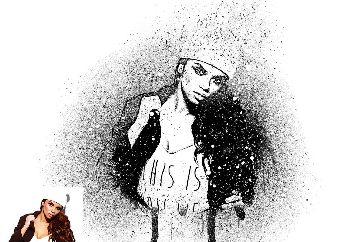 Grunge Spray Paint Photoshop Action, a Brushes & More by Studio Retouch (Photo 2 of 11)