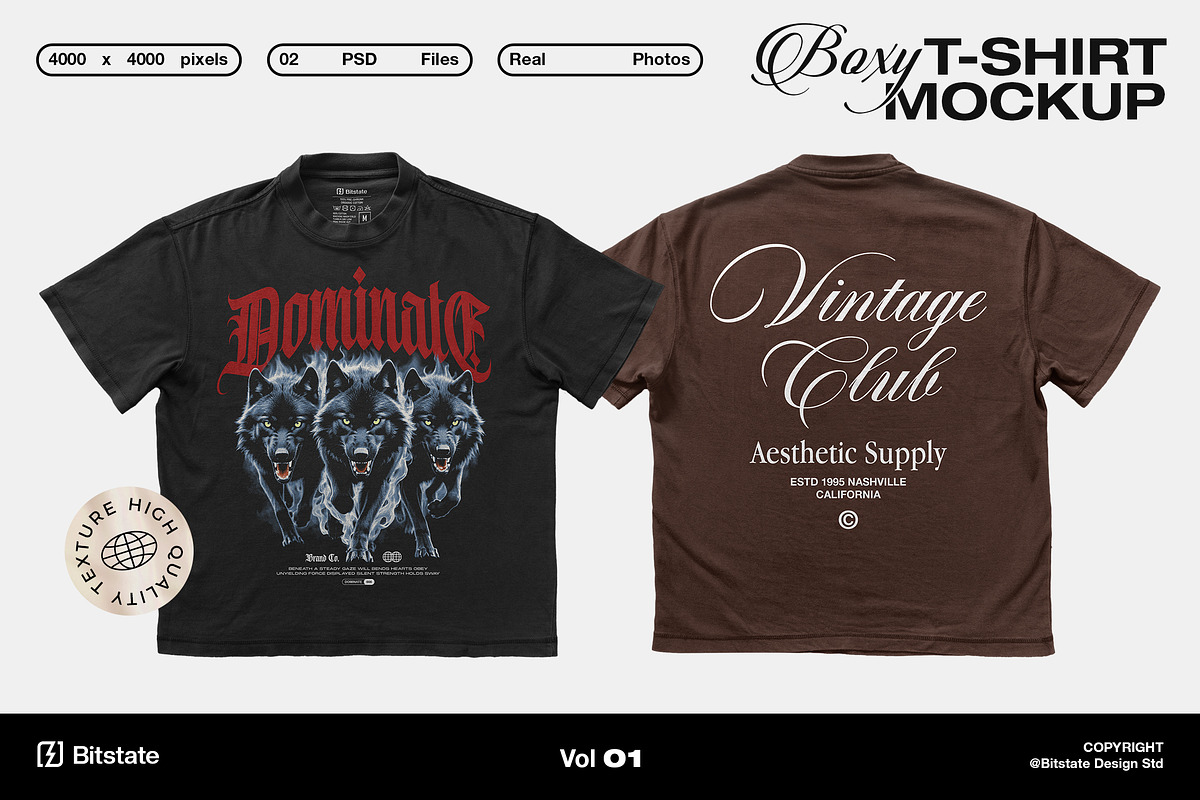 Boxy T-Shirt Mockup, a Shirt Mockup by Bitstate Design (Photo 1 of 4)