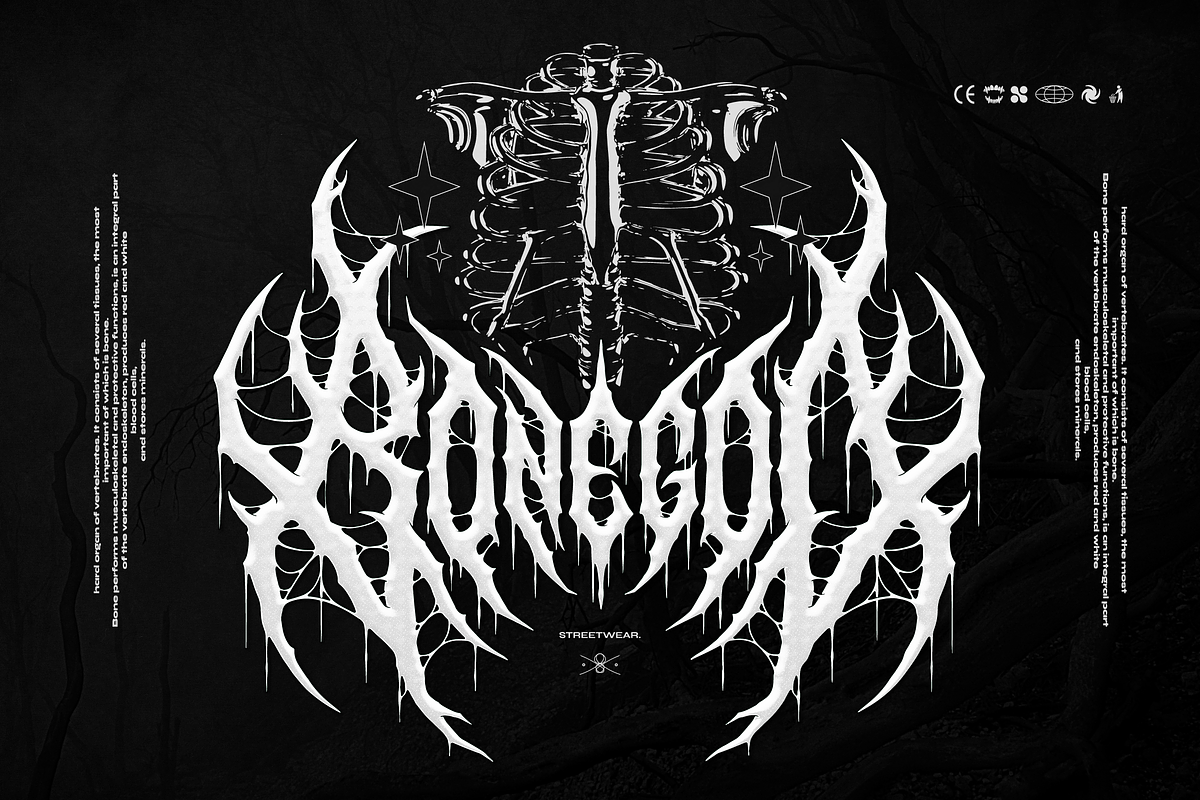 Night Corvian | Black Metal Font, a Blackletter Font by Denustudios (Photo 2 of 12)