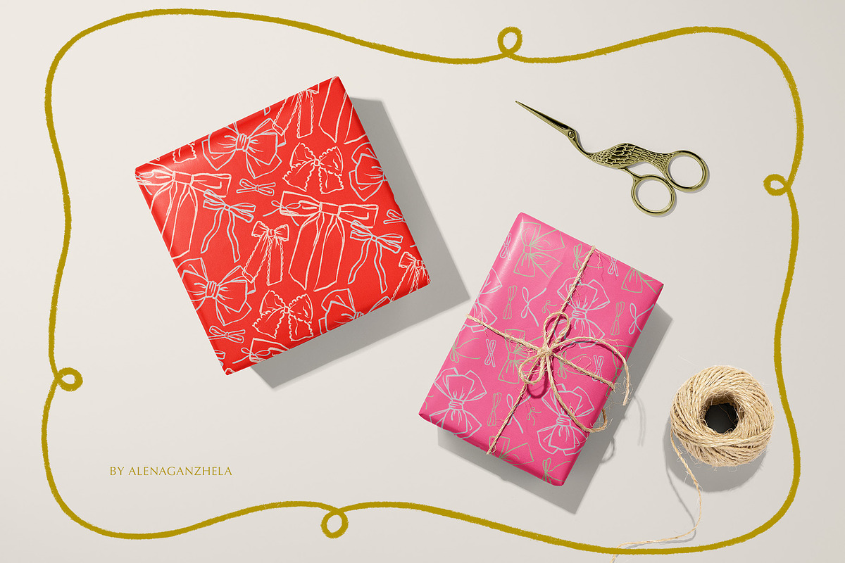 COQUETTE BOWS - patterns & cliparts, a Pattern Graphic by alenaganzhela (Photo 9 of 14)