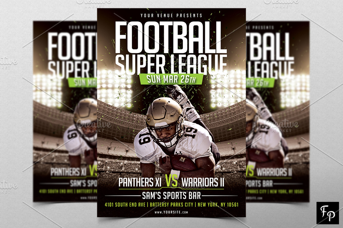 Football Flyer, a Flyer Template by FlyerPig (Photo 1 of 3)