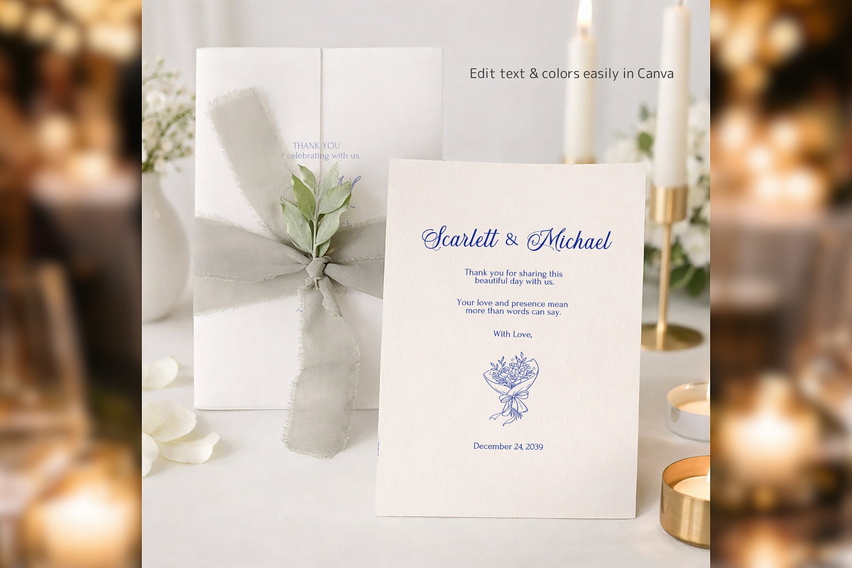 Luxury Thank You Card Canva bd004, a Card Template by TyphoonStudio (Photo 4 of 8)