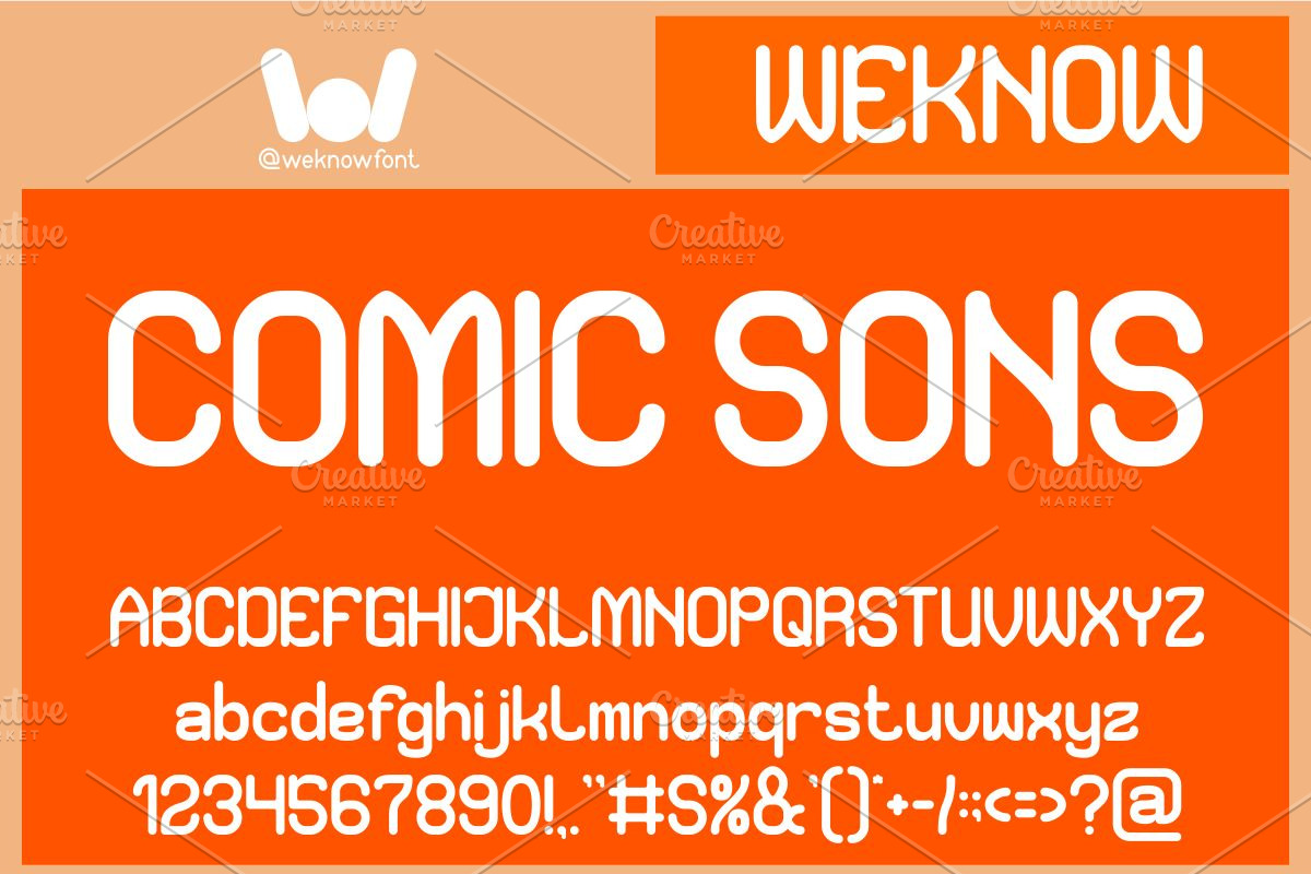 Comic Sons font, a Sans Serif Font by weknow (Photo 1 of 8)