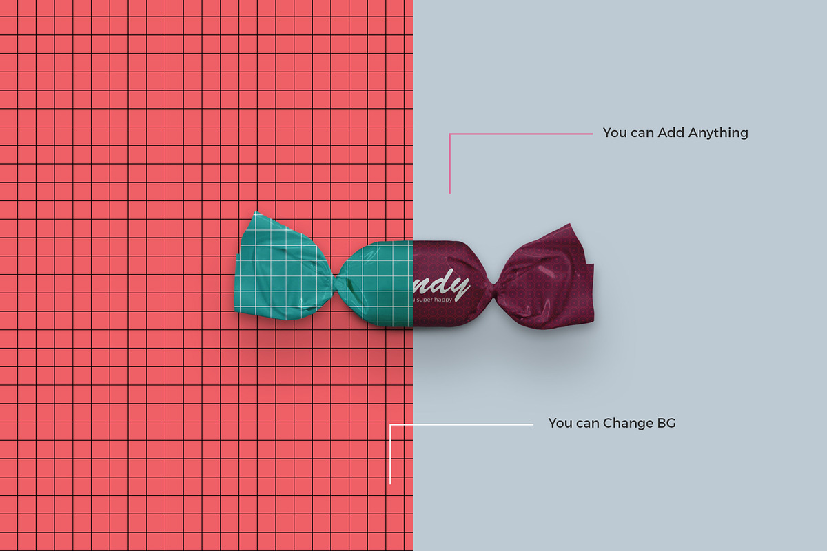 Candy Wrapper Mock-Ups, a Packaging Mockup by Modern Studio
