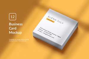 Square Business Card Mockup, an Advertising Mockup by Mockup Supper