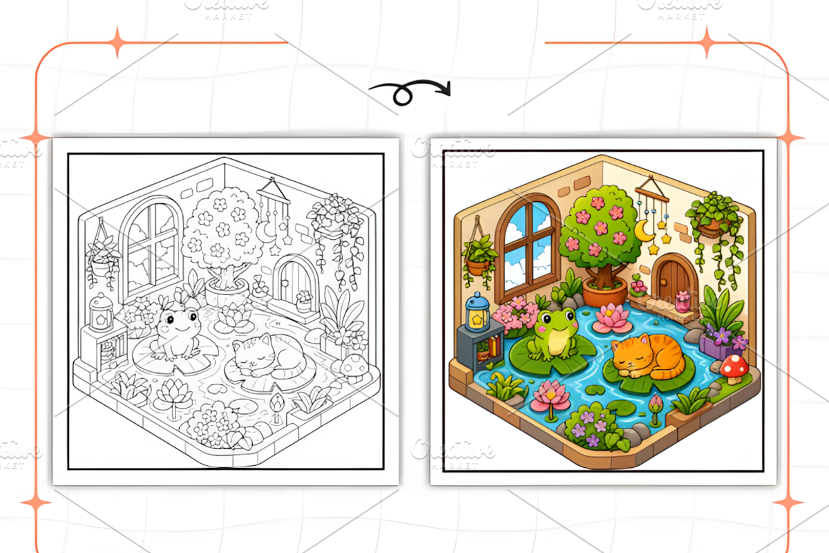 Hygge Seasonal Comfort Coloring, a Seasonal Illustration by Design Station (Photo 5 of 7)