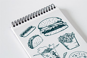 50+ Hand Drawn Fast Food Elements, a Food Illustration by Vitaliy Starkov (Thumbnail 8 of 8)