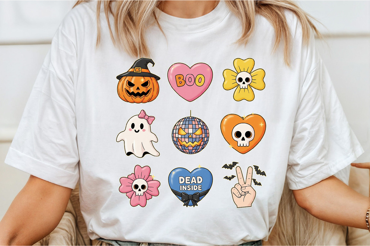 Retro Halloween PNG Sublimation, an Illustration by DreamCafeArt (Photo 2 of 7)
