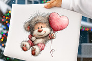 Teddy bear valentines day clipart, an Illustration by SinaCreation (Thumbnail 3 of 11)