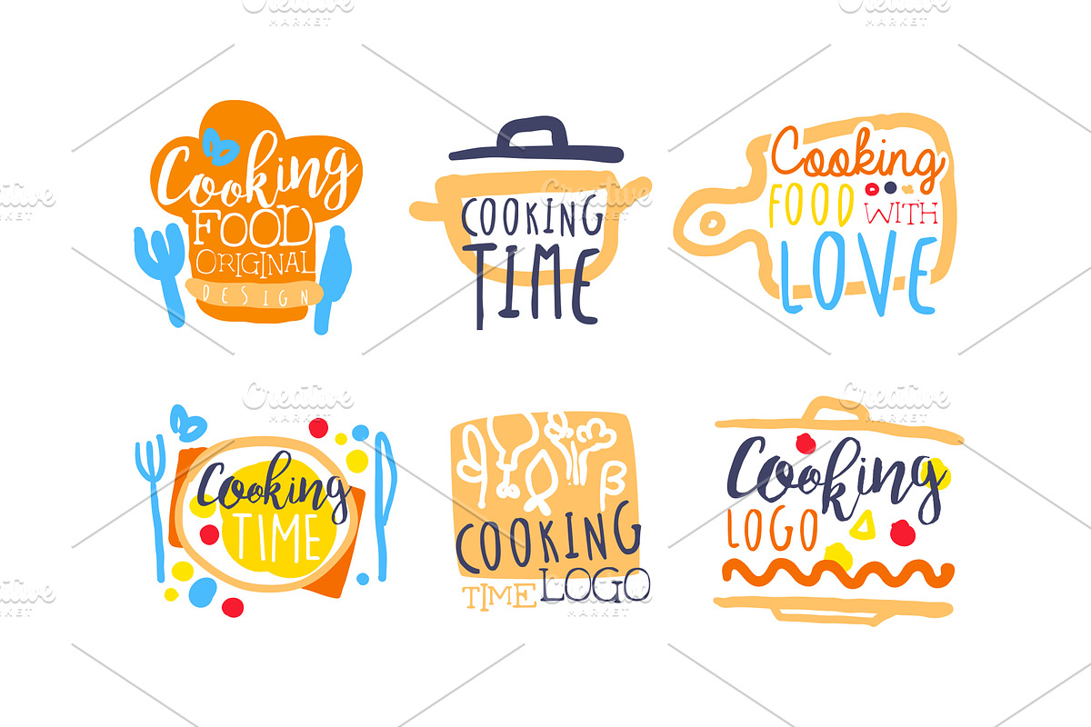 Cooking Logo and Labels Design, a Food Illustration by TopVectors