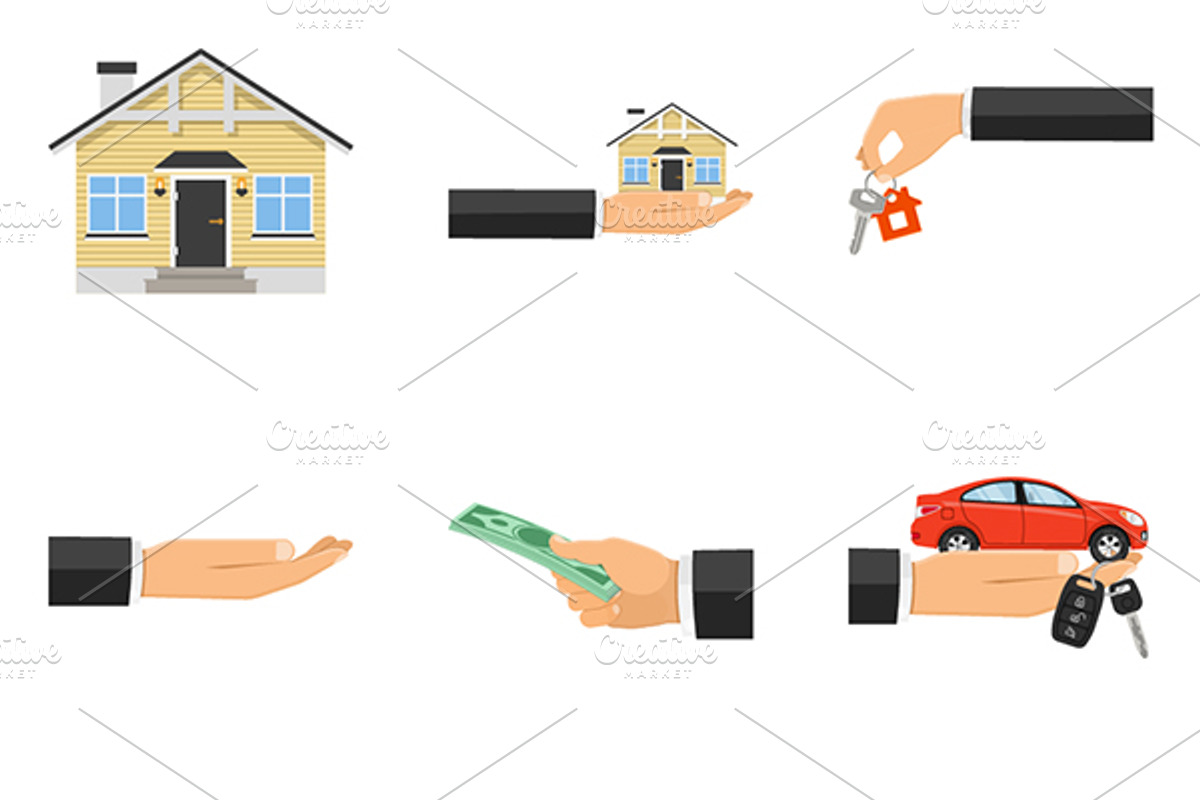 Buy and Rent Real Estate and Car, a Finance Illustration by TAlex (Photo 2 of 7)