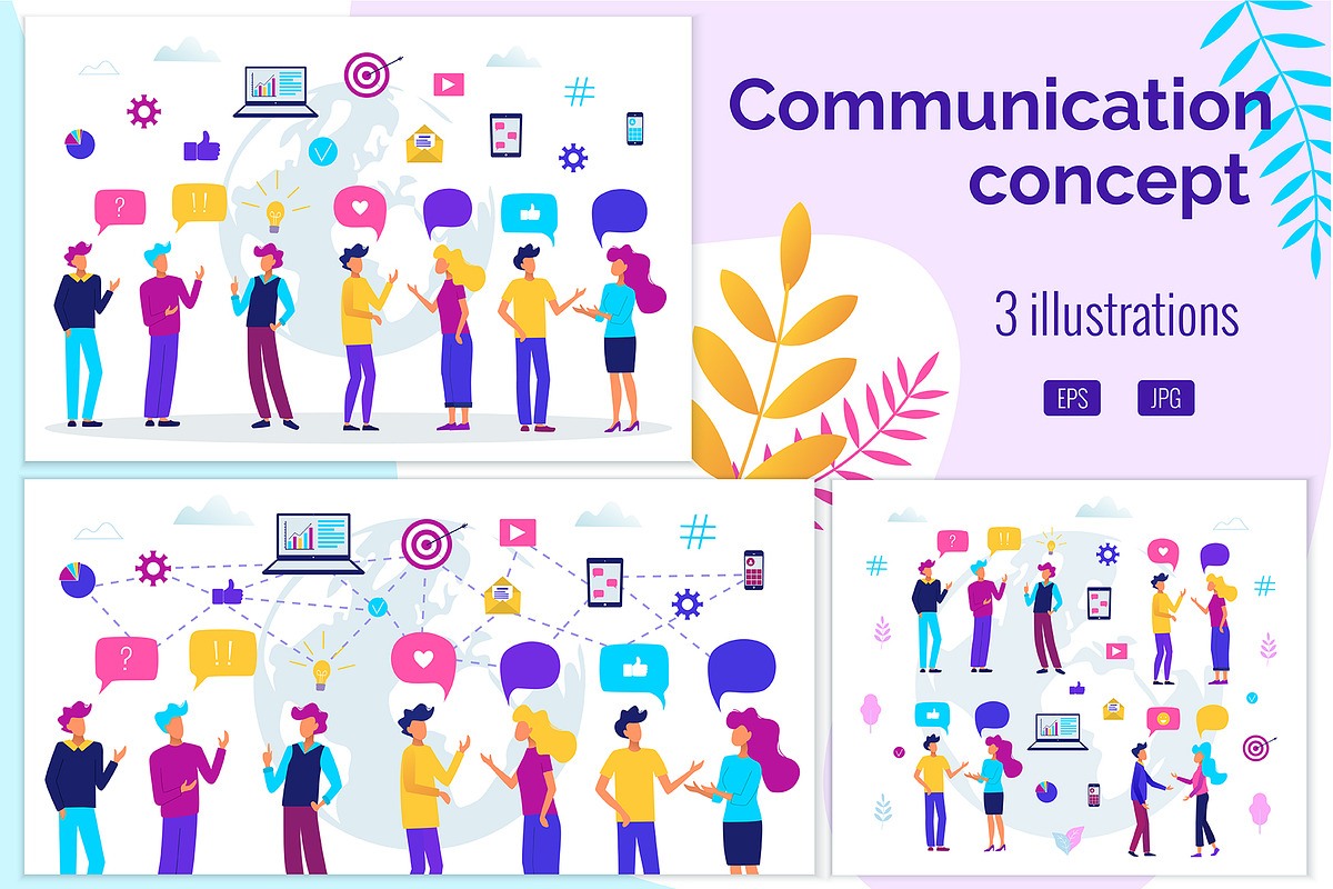 Communication concept, a Person Illustration by SvetaDraws (Photo 1 of 4)