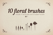 Floral Brushes Illustrator Set, a Brush Add-On by DeepFuze (Thumbnail 1 of 3)