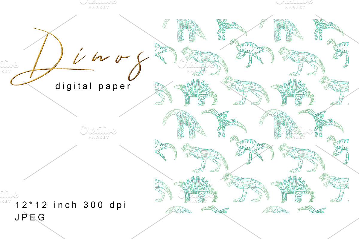 Dinosaurs Illustrations And Patterns, a Graphic by kh_cat (Photo 4 of 14)