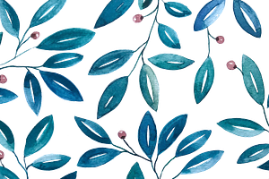 Blue Botanical Print