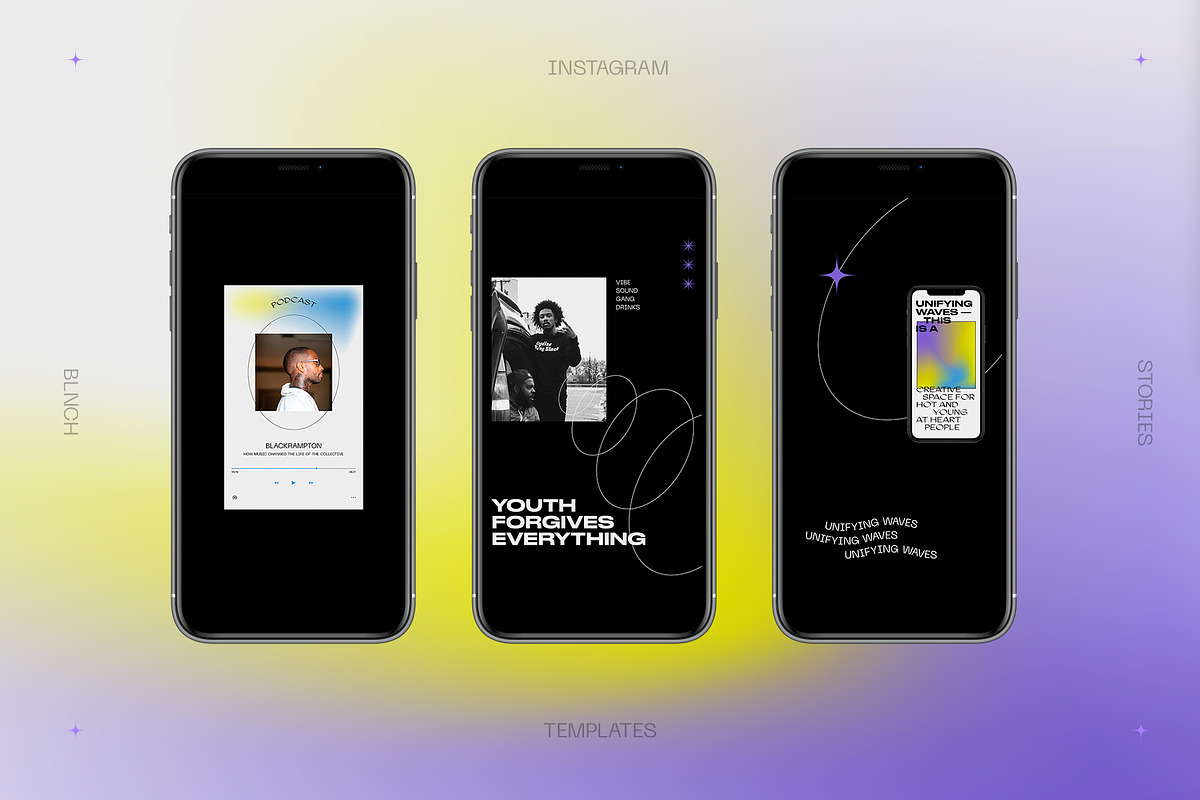 UNIFYING WAVES Instagram Templates, a Social Media Template by BlancheStudio (Photo 5 of 10)